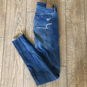 American Eagle Distressed High-Rise Skinny Jeans